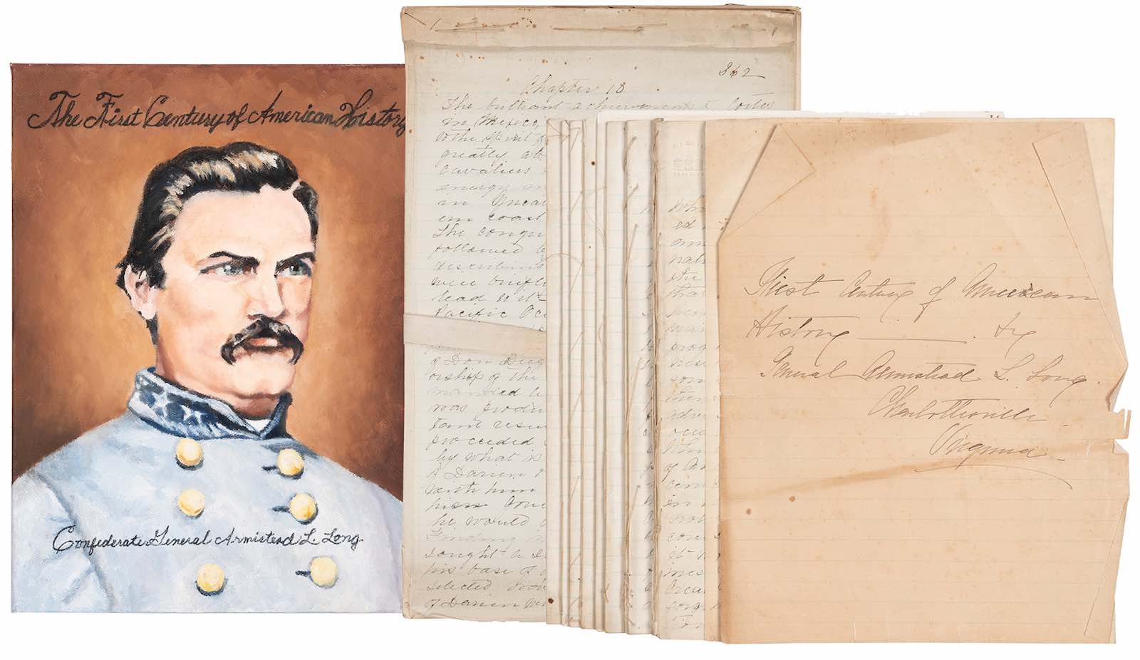 Armistead L. Long's (1825-1891) manuscript for First Century of American History, is estimated at $3,000-5,000