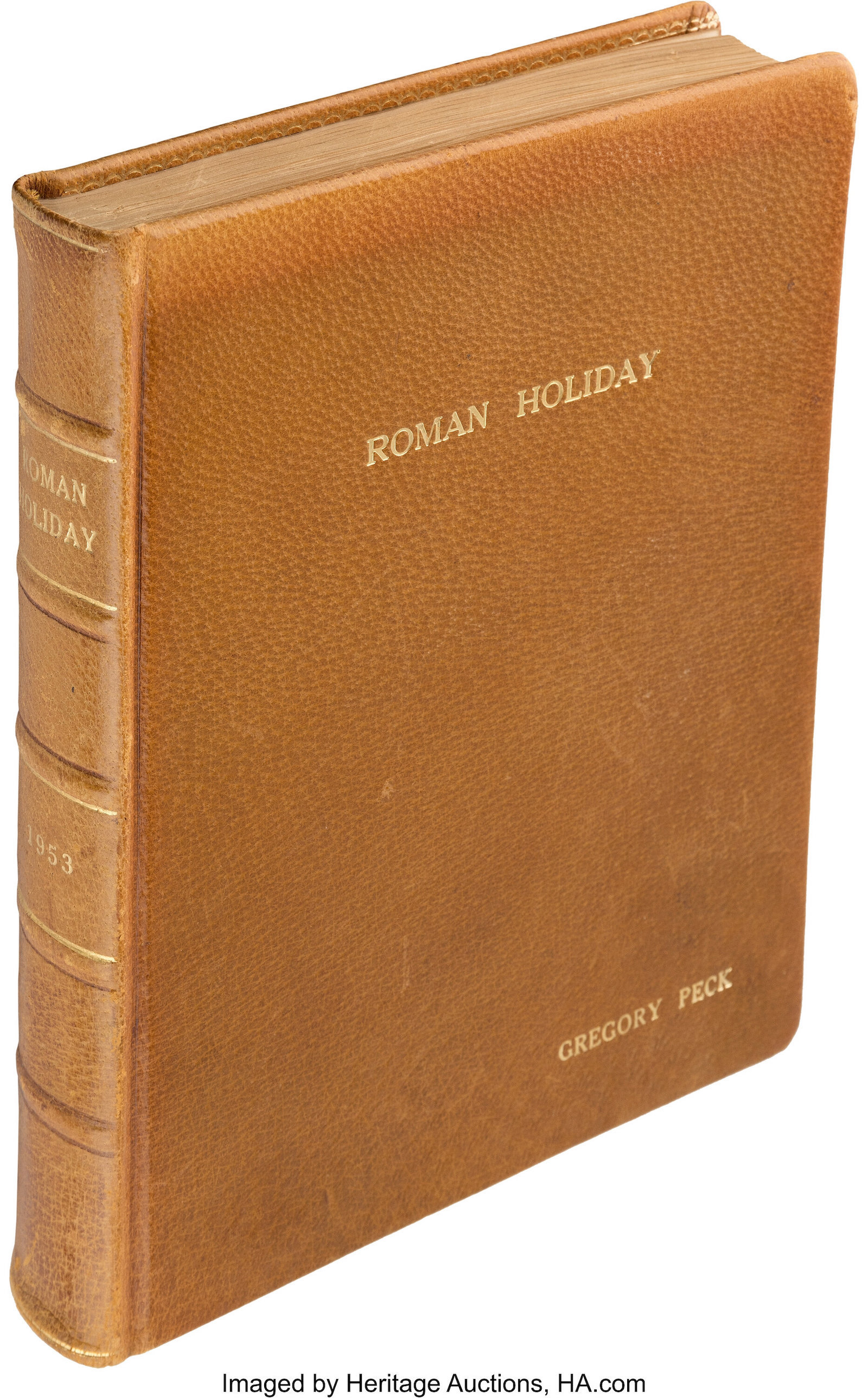 Personal book-bound presentation script for Roman Holiday