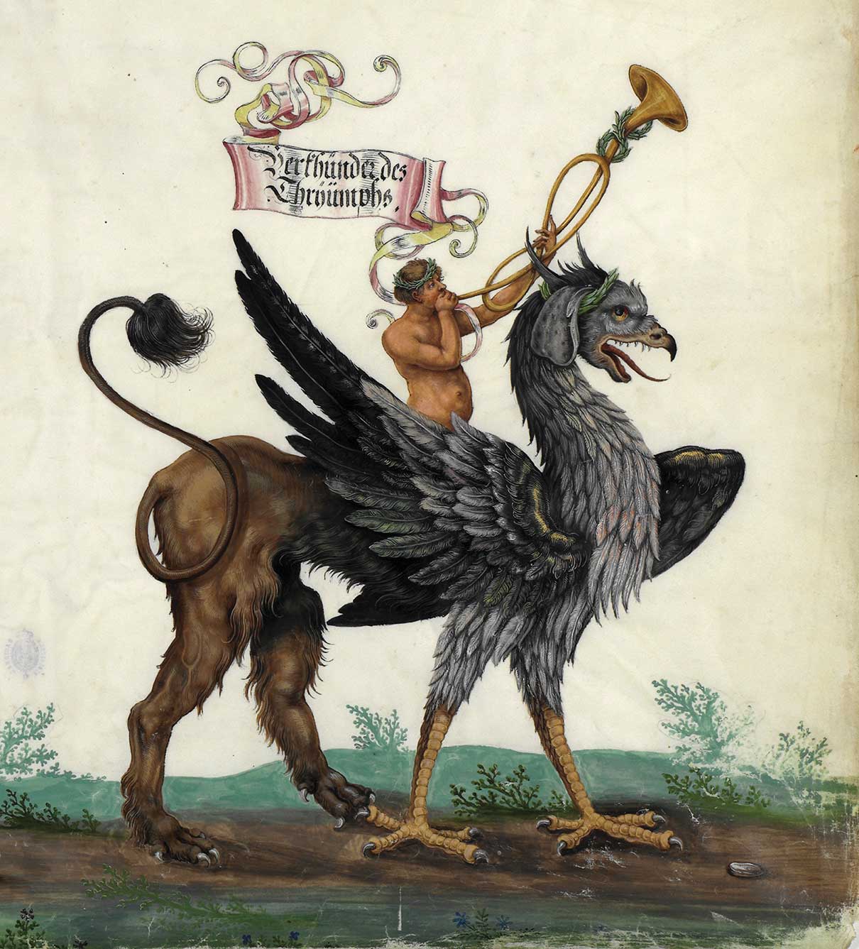 A griffin in the “Triumphal Procession” series