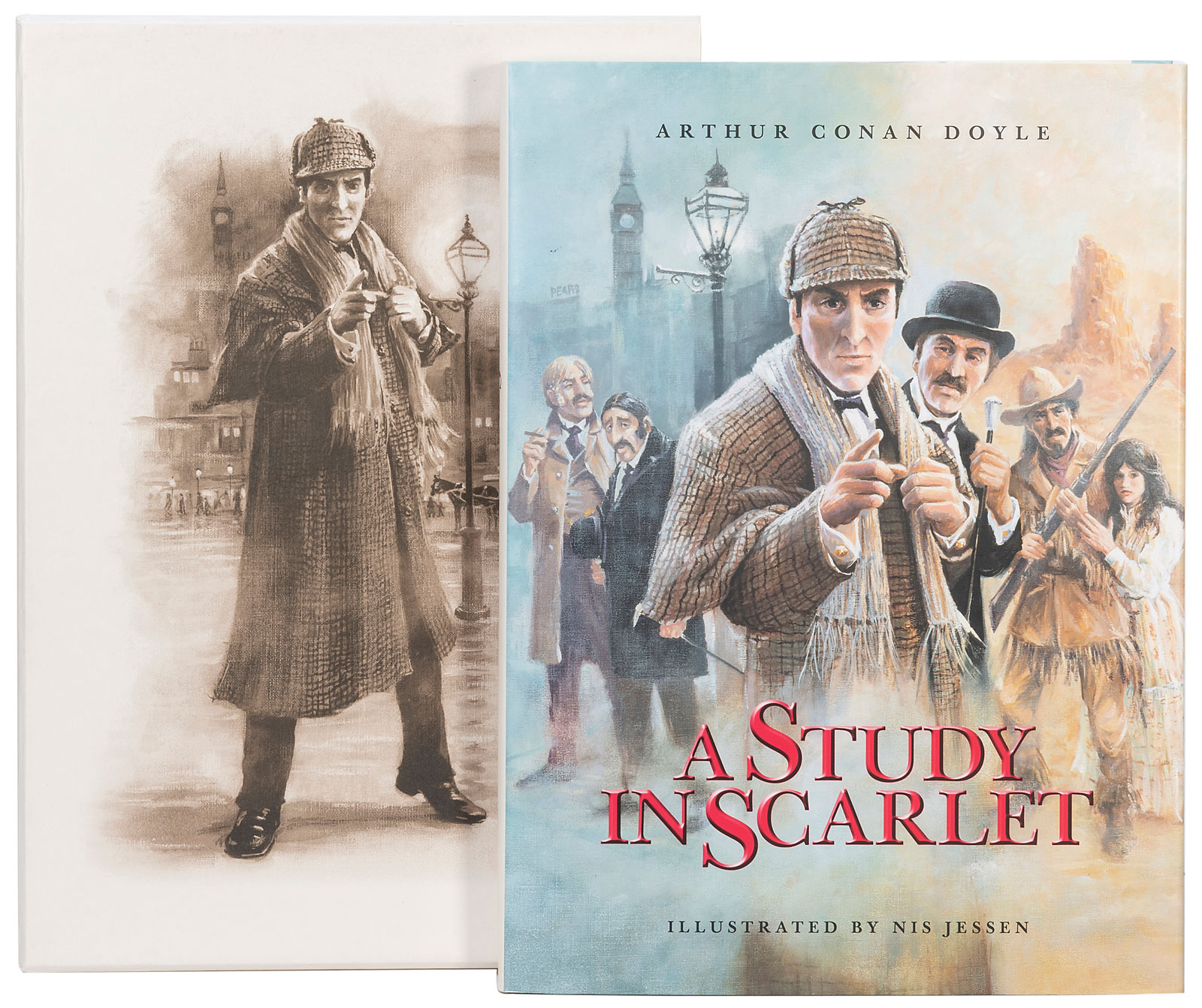 A Study in Scarlet (2005) published by Hakon Holm Publishing in Denmark. It is extensively illustrated with work by Nis Jessen.