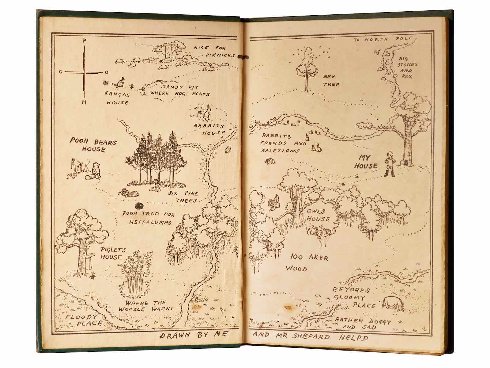 A.A. Milne’s Winnie-the-Pooh, inscribed by Milne to his son and Winnie-the-Pooh, 1926