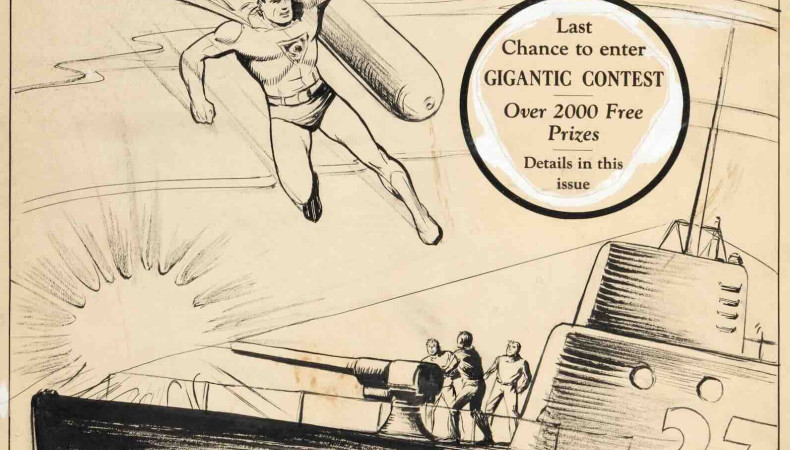 Cover of Action Comics No. 21 drawn by Joe Shuster