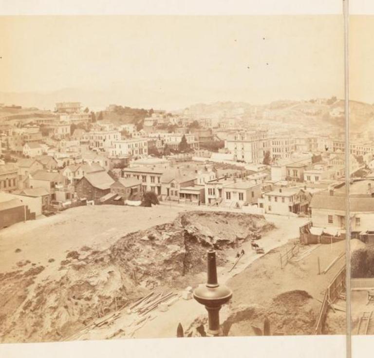 Detail from Muybridge panoramic photograph of San Francisco