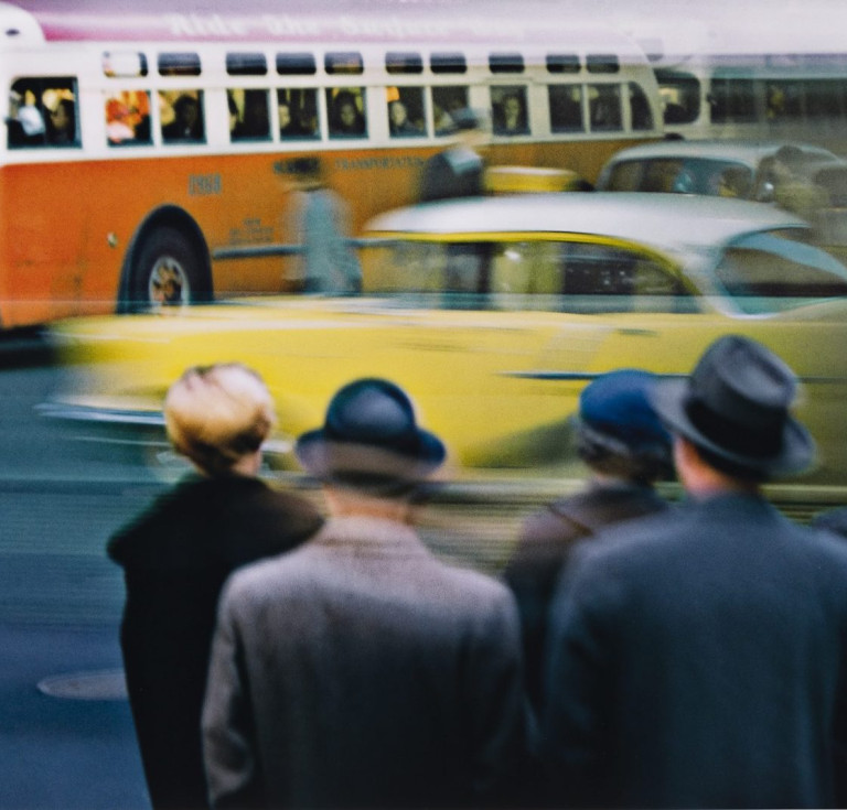 Ernst Haas, Yellow Cab, chromogenic print, 1952, printed 2017. Estimate $3,000 to $4,500