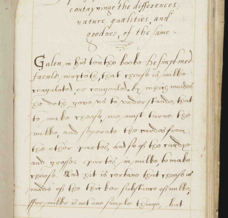 A pamflyt compiled of Cheese, contayninge the differences, nature, qualities, and goodnes, of the same