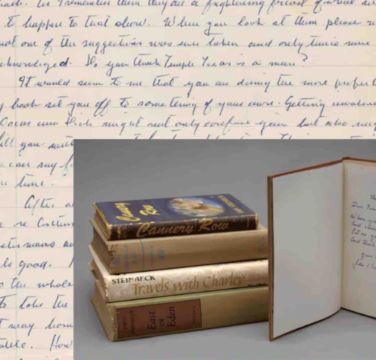 An example from the Steinbeck trove of letters and association copies