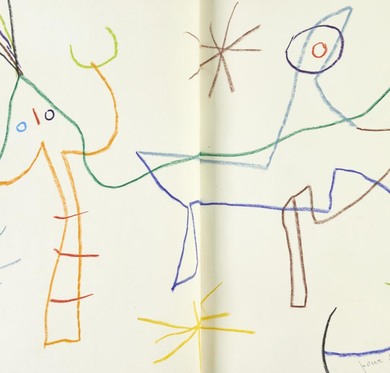 Opening from Miró and Éluard's "A toute épreuve" (1958).